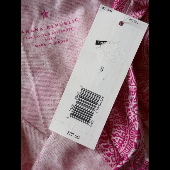 New Banana Republic Tank Top Small Womens Pink Paisley Print Sleeveless Fitted - Picture 6 of 6